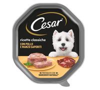 Cesar Dog Ricette Classiche con Pollo e Manzo in Patè - Vaschetta Da 150 Gr - CONFEZIONE RISPARMIO