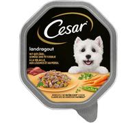 Cesar Vaschette 28 x 150 g Umido per cane - Ricette di Campagna: Pollo, Verdure e Prezzemolo