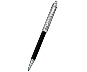 Cesare Emiliano XP134-N-OT7 Penna a Sfera in Argento Massiccio 925 e Resina Nera
