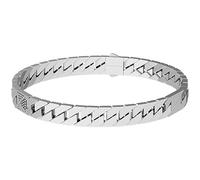 Cesare Paciotti Bracciale da Uomo Collezione Blaze. Il Gioiello è in Argento con Dettaglio Smalto Nero. Il Gioiello ha Misura 21cm. La referenza è: JPBR5043B