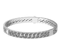 Cesare Paciotti Bracciale da Uomo Collezione Blaze. Il Gioiello è in Argento con Dettaglio Smalto Nero. Il Gioiello ha Misura 21cm. La referenza è: JPBR5045B