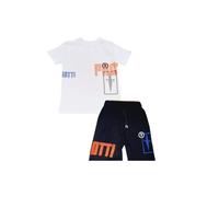 Cesare Paciotti completo T-shirt e shorts bianco nero 12m