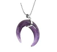 Cescengi In Pietra Naturale Collana A Ciondolo Lunare Cincela Naturale Cescents Clavicle Moon For Women Crystal