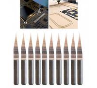 CESFONJER 10 PEZZI 15 ° 0,1 mm, Incisione su Carburo Set di Utensili per Frese Kit per Utensili Rotanti per Macchinari CNC Fresa per Intaglio per Lamiera Marcatura