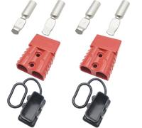CESFONJER 120A 2-4 AWG Connettore Batteria, Batteria Quick Disconnect Connettore Plug Kit, per Auto, Rimorchio, Caravan, Nave, Furgone, modalità, Modi Moto (Rosso)