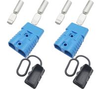 CESFONJER 175A 600V Connettori di Batteria, 1/0-2AWG Kit Connettore Connessione e Disnnesto Rapida di Batteria, per Auto, Caravan, Winch Trailer Verricello (blu)
