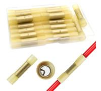 CESFONJER 20 connettori a crimpare per cavi isolati, Terminale a crimpare 8-6 AWG, kit di connettori termorestringenti, terminale giallo senza saldatura