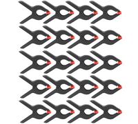 CESFONJER 20 pcs Set Morsetti a Molla in Nylon Multifunzionale, Mini Clip per Foto da Sfondo per Studi, Lavorazione di Legno di Fai Da Te, Lavorazione del Legno con estremità Arancione Morsetto
