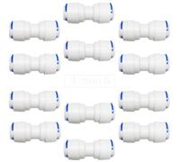 CESFONJER 3/8" Raccordi per Osmosi Inversa Acqua Filtrazione, 3/8 '' Rapido Unione diretto connettore, per filtro dell'acqua per sistema filtro a osmosi inversa(12 pcs)