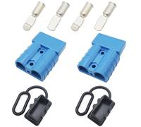 CESFONJER 50A 600V Connettore Batteria, Connettore per Batteria Connessione Rapida, per Auto, Rimorchio, Winch Trailer Verricello (blu)