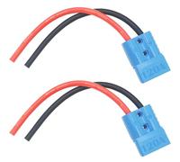 CESFONJER Connettore Batteria, 2 Set 120A 600V Connettore Rapido della Batteria, Batteria Quick Disconnect/Connect Plug, con Cavo 6 AWG 25cm, per Barca, Roulotte, Auto, Camper (Blu)