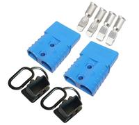 CESFONJER Connettore di Batteria 120A, Batteria a Connessione Rapida, per Auto, Rimorchio, Caravan, Nave, Furgone, Modalità, Modi Moto, Winch Trailer Verricello (2 Pcs Blu)