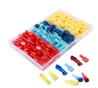 CESFONJER Connettori elettrici T Tap, kit assortito di connettori senza saldatura, terminali elettrici a giunzione rapida, 25 paia, blu, 30 paia, rosso, 30 paia