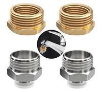 CESFONJER Kit connettori per tubi giardino, adattatore rapido per rubinetto dell'acqua 1/2'' a connettore 8 mm, raccordi riduzione in ottone 3/4'' a 1/2'', adattatore per tubo flessibile a rubinetto