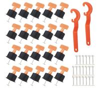 CESFONJER Kit di Livellamento per Piastrelle, 20pz Livellatrice per Piastrelle Riutilizzabile, con 2 Pz Chiave Speciale e 20 Pz aghi d'acciaio, er La Costruzione Di Pareti Pavimenti