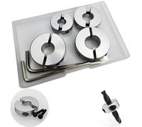 CESFONJER Set di 4 anelli di arresto di profondità, in lega di alluminio, con posizionamento HSS, limitatore di profondità, tasselli 6 mm/8 mm/10 mm/12 mm