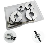 CESFONJER Set di 4 anelli di arresto di profondità, in lega di alluminio, con posizionamento HSS, limitatore di profondità, tasselli 6 mm/8 mm/10 mm/12 mm
