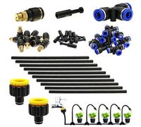 CESFONJER Sistema Di Irrigazione Regolabile A 360°, Kit Di Ugelli Nebulizzatori In Ottone, Spruzzo/Gocciolamento/Chiusura, Con Adattatore A Sgancio Rapido Da 8 mm Per Sistema Di Irrigazione