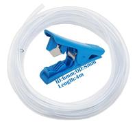 CESFONJER Tubo in PVC, trasparente, 6 mm ID x 8 mm OD, 4 m, 1 pezzo con tagliatubi