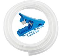 CESFONJER Tubo Trasparente, Addensato Tubo PVC, diametro interno 10 mm x diametro esterno 14 mm, Tubo Flessibile Antigelo con 1 tagliatubi (3 Metri)