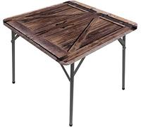 CESGFC Tavolo quadrato rustico, porta di fienile in legno in pietra, immagine vintage desgin arte rurale architettura stampa, adatto per tavolo quadrato da caffè, adatto per tavolo quadrato da 61 x 61