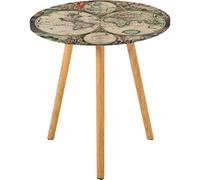 CESGFC Tovaglia rotonda con mappa del mondo, design antico con continenti rinascimentali ed emisferi arte vintage, adatta per soggiorno, camera da letto, piccolo spazio, adatta per tavolo rotondo da