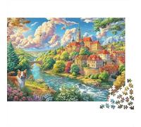 Český Krumlov Puzzle 1000 Pezzi, Jigsaw Puzzle Ad Alta Difficoltà Regali Per Adulti E Adolescenti, Home Giochi 52x38cm/1000pcs