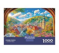 Český Krumlov Puzzle 1000 Pezzi, Jigsaw Puzzle Difficili Per Adulti E Ragazzi Dai 14 Anni in Su, Home Giochi Puzzle 38x26cm/1000pcs