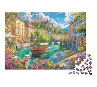 Český Krumlov Puzzle 1000 Pezzi, Jigsaw Puzzle Difficili Per Adulti E Ragazzi Dai 14 Anni in Su, Home Giochi Puzzle 70x50cm/1000pcs