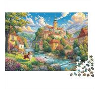 Český Krumlov Puzzle 1000 Pezzi, Jigsaw Puzzle Per Adulti E Ragazzi Dai 14 Anni in Su, Gioco Di Puzzle 38x26cm/1000pcs