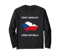 Cesky Krumlov Repubblica Ceca Distressed Bandiera Repubblica Ceca Maglia a Manica