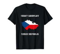 Cesky Krumlov Repubblica Ceca Distressed Bandiera Repubblica Ceca Maglietta