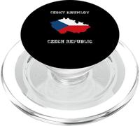 Cesky Krumlov Repubblica Ceca Distressed Bandiera Repubblica Ceca PopSockets PopGrip per MagSafe