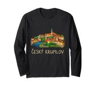 Cesky Krumlov Repubblica Ceca Viaggio Souvenir City Landmark Gift Maglia a Manica