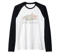 Cesky Krumlov Repubblica Ceca Viaggio Souvenir Storico Città Regalo Maglia con Maniche Raglan