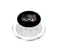 Cesky Terrier Cane 4 luglio Retro USA Bandiera Americana PopSockets PopGrip per MagSafe