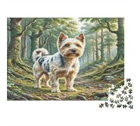 Cesky Terrier - Carta resistente - Terrier sul sentiero della foresta - Puzzle - Antistress - Arredamento casa - 38x26cm/1000 pezzi