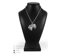 Cesky Terrier - collana con un cane su una corda d'argento Art Dog IT