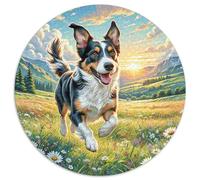 Cesky Terrier Puzzle Rotondo 1000 Pezzi Rompicapo Per Adulti E Bambini Pet Dog Multicolore Perfetto Impossibile Creativo Colorato Giocattolo Regalo 1000pcs (67.5x67.5cm)