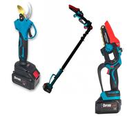 cesoia a batteria con asta motosega a batteria 6" con asta kit potatura