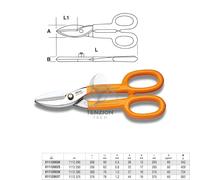 Cesoia Modello Americano Lame Larghe Dritte - Beta 1112