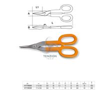Cesoia Modello Americano Lame Strette Dritte - Beta 1114