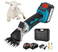 Cesoia Per Pecore A Batteria Da 850 W, Tosatrice Elettrica Per Pecore Con 2 Batterie Da 6000 Mah, Tosatrice Per Lana Per Bestiame A 6 Velocità 2300 Giri/min, Lame In Acciaio Sk5 9/13 Denti P 13 teeth