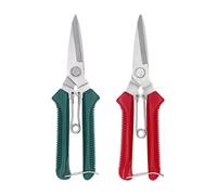 Cesoie da potatura da giardino for bonsai da 190 mm, testa dritta, lama in acciaio inossidabile, impugnatura antiscivolo, pratico strumento di rifinitura for uso domestico