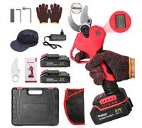 Cesoie da potatura elettriche da 900 W 40 mm senza spazzole Potatore a batteria Cesoie da giardino Rami di alberi da frutto Strumento di taglio con 2 batterie 21 V