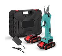 Cesoie da potatura elettriche portatili senza fili Potatore da giardino alimentato a batteria ricaricabile Diametro di taglio 25 mm,PrecisionTrimming(21V Blue 2Battery)
