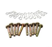 Cesoie e coppiglie per spazzaneve 738-04124A 714-04040, kit di ricambio in metallo, lunghezza 41,2 mm, confezione da 20 (10 set)