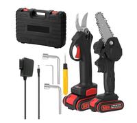 Cesoie Elettriche 21V 30 Millimetri Cordless Motore Brushless 88VF Elettrico Potatura Cesoie 4 Pollici Motore Dela Spazzola Cahinsaw Set Strumento Di Lavorazione Del Legno For Il Giardino Frutteto