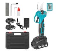 Cesoie elettriche a batteria professionale con 2 batterie da 20 V, 1500 mAh, display LCD, motore senza spazzole, diametro massimo 30 mm, lame SK5, cesoie elettriche per giardinaggio