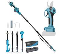 Cesoie elettriche da giardino 30 mm, 2 in 1, telescopiche, compatibili con batterie Makita, potatura a batteria, portata massima fino a 4,5 m, tagliarami senza batteria (senza batteria)